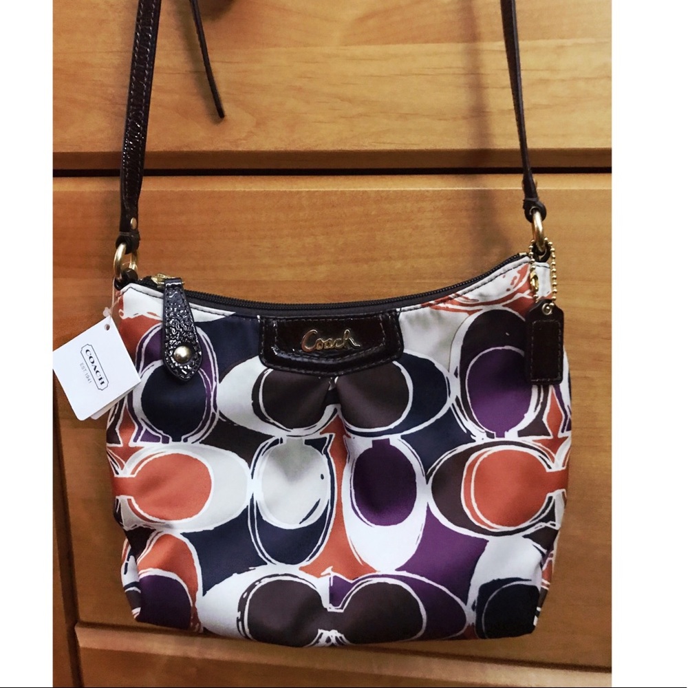 NEVER USED w/ tags silk crossbody Coach purse